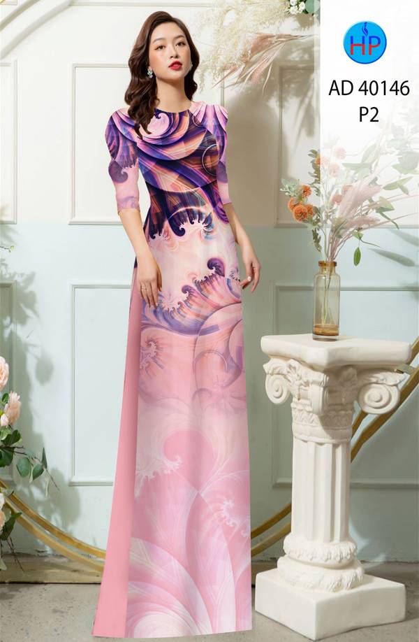Vải Áo Dài Hoa Văn Độc Đáo AD 40146