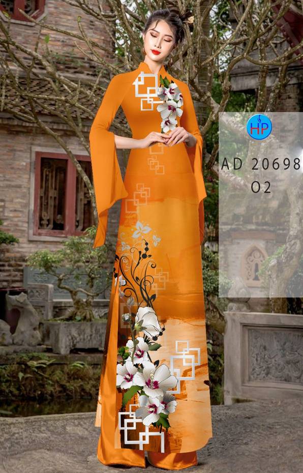 Vải Áo Dài Hoa In 3D Mới Ra AD 20698 38 Vải Áo Dài Hoa In 3D Mới Ra AD 20698