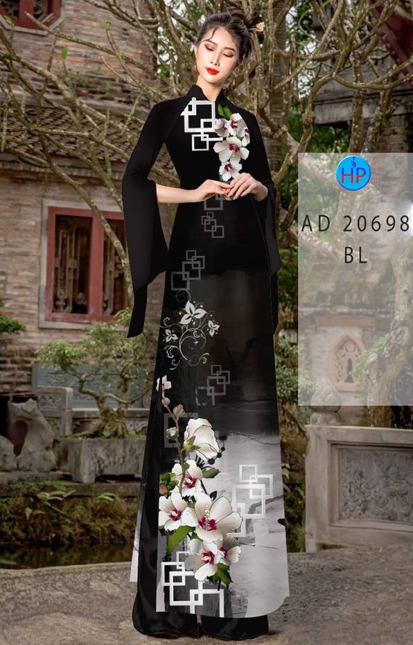 Vải Áo Dài Hoa In 3D Mới Ra AD 20698 37 Vải Áo Dài Hoa In 3D Mới Ra AD 20698
