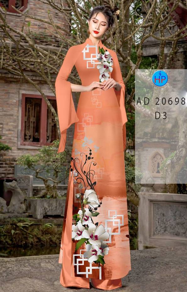 Vải Áo Dài Hoa In 3D Mới Ra AD 20698 41 Vải Áo Dài Hoa In 3D Mới Ra AD 20698