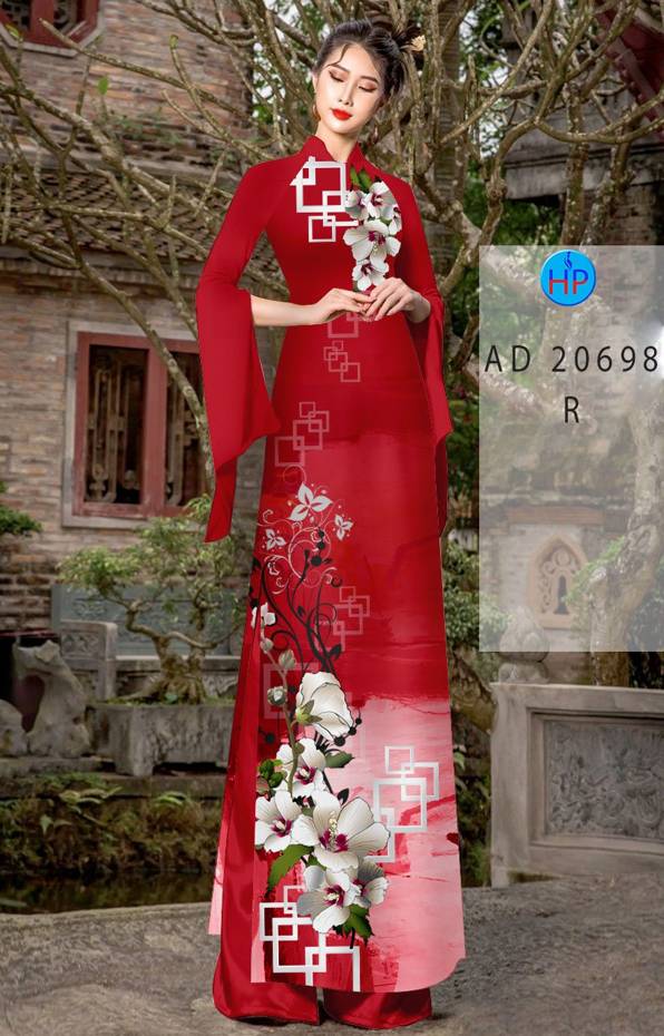 Vải Áo Dài Hoa In 3D Mới Ra AD 20698 43 Vải Áo Dài Hoa In 3D Mới Ra AD 20698