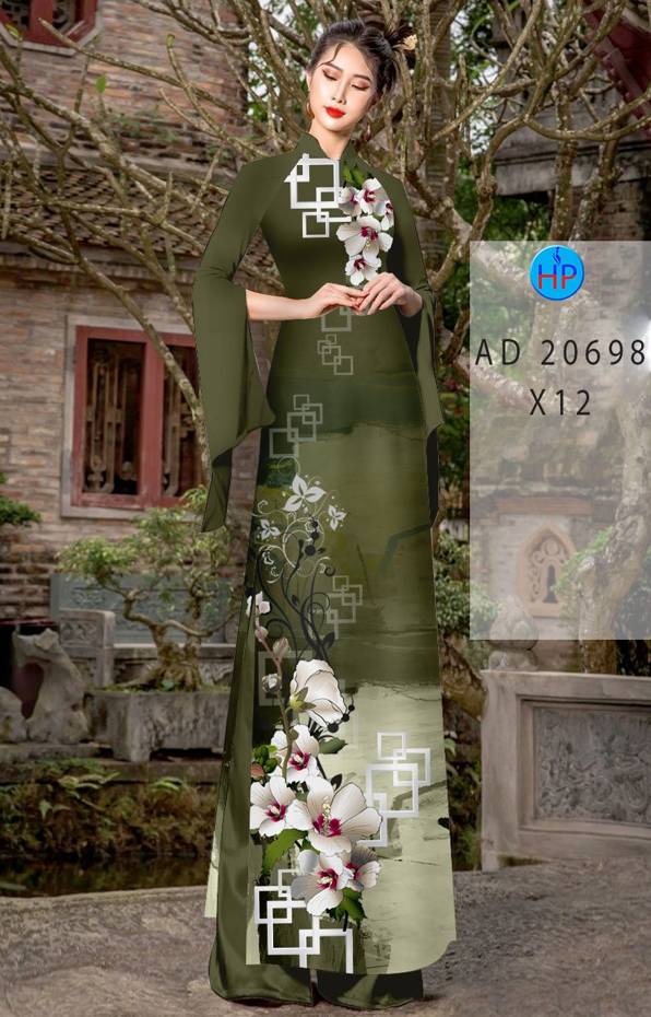 Vải Áo Dài Hoa In 3D Mới Ra AD 20698 48 Vải Áo Dài Hoa In 3D Mới Ra AD 20698