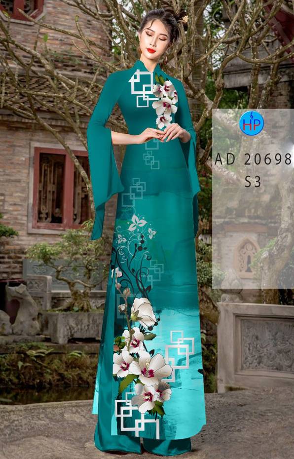Vải Áo Dài Hoa In 3D Mới Ra AD 20698 46 Vải Áo Dài Hoa In 3D Mới Ra AD 20698