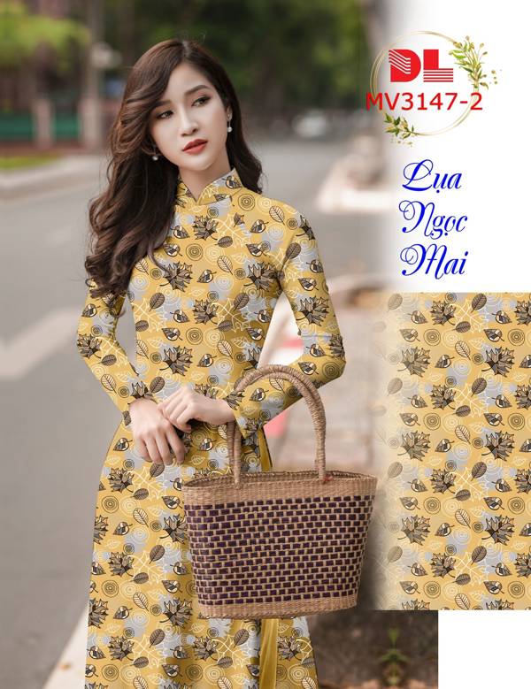 Vải Áo Dài Hoa Đều Độc Đáo AD MV3147