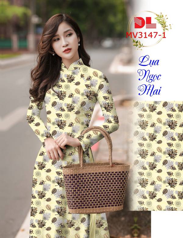 Vải Áo Dài Hoa Đều Độc Đáo AD MV3147