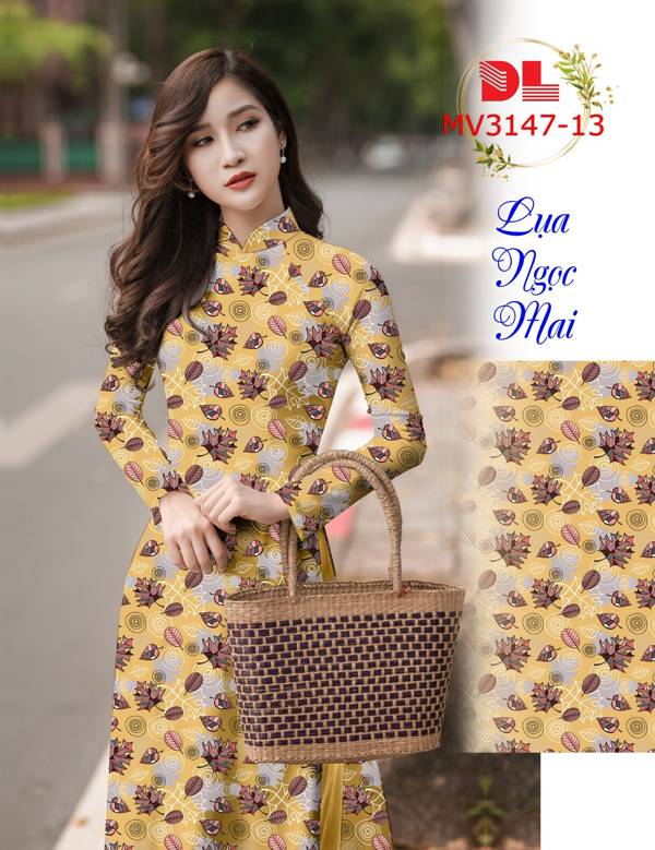 Vải Áo Dài Hoa Đều Độc Đáo AD MV3147