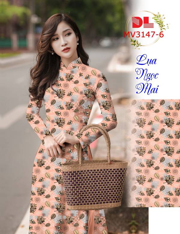 Vải Áo Dài Hoa Đều Độc Đáo AD MV3147
