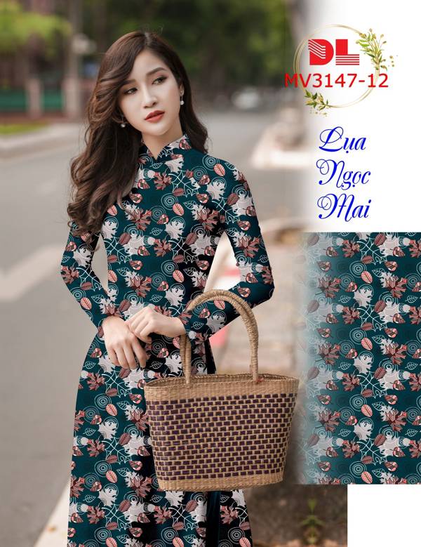 Vải Áo Dài Hoa Đều Độc Đáo AD MV3147