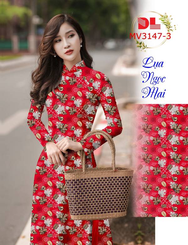 Vải Áo Dài Hoa Đều Độc Đáo AD MV3147
