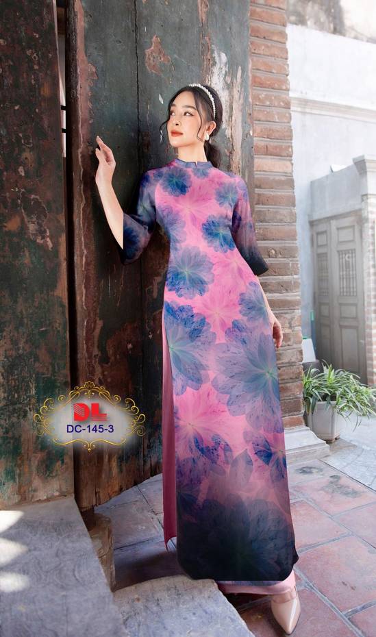 Vải Áo Dài Hoa In 3D Vừa Ra AD DC145 43 Vải Áo Dài Hoa In 3D Vừa Ra  AD DC145