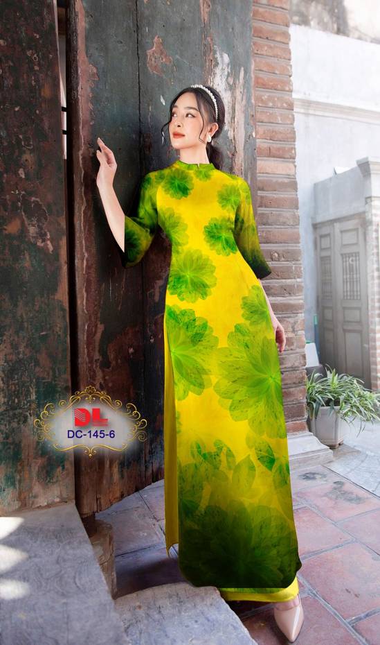 Vải Áo Dài Hoa In 3D Vừa Ra AD DC145 46 Vải Áo Dài Hoa In 3D Vừa Ra  AD DC145