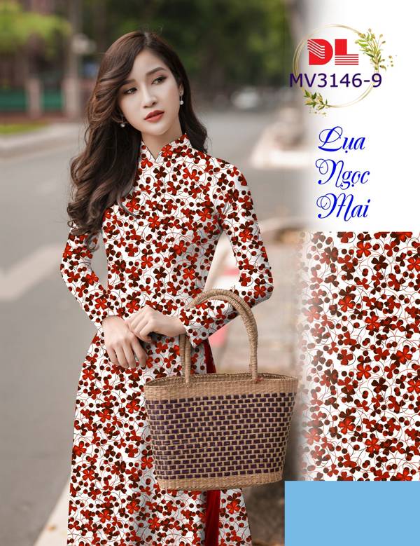 Vải Áo Dài Hoa Nhí Độc Đáo AD MV3146 29 Vải Áo Dài Hoa Nhí Độc Đáo AD MV3146