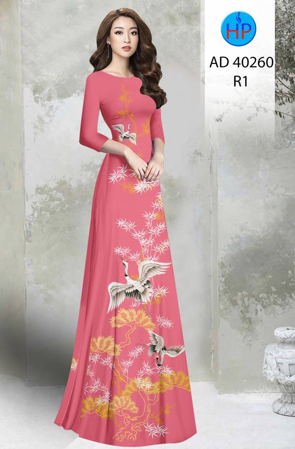 Vải Áo Dài Chim Hạc Mới Ra AD 40260