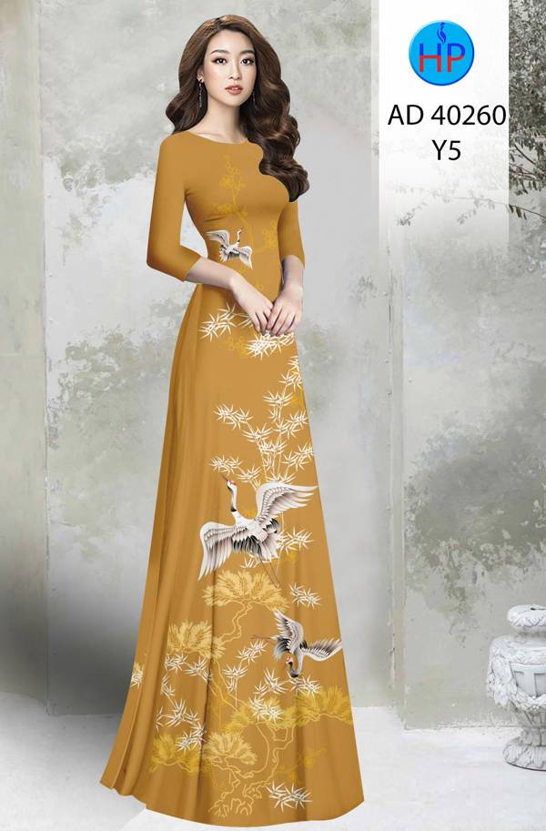 Vải Áo Dài Chim Hạc Mới Ra AD 40260