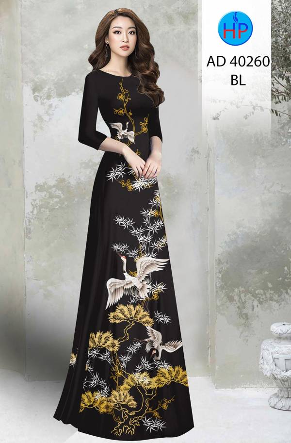 Vải Áo Dài Chim Hạc Mới Ra AD 40260