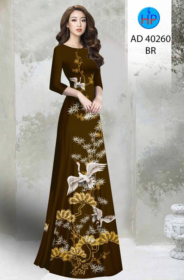 Vải Áo Dài Chim Hạc Mới Ra AD 40260
