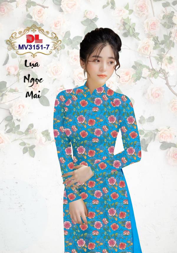 Vải Áo Dài Hoa Hồng Đều Độc Đáo AD MV3151