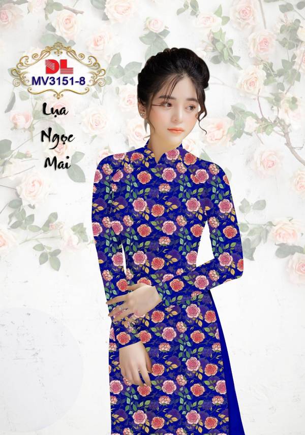 Vải Áo Dài Hoa Hồng Đều Độc Đáo AD MV3151