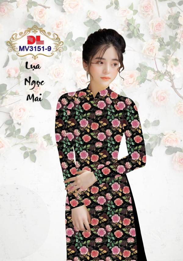 Vải Áo Dài Hoa Hồng Đều Độc Đáo AD MV3151