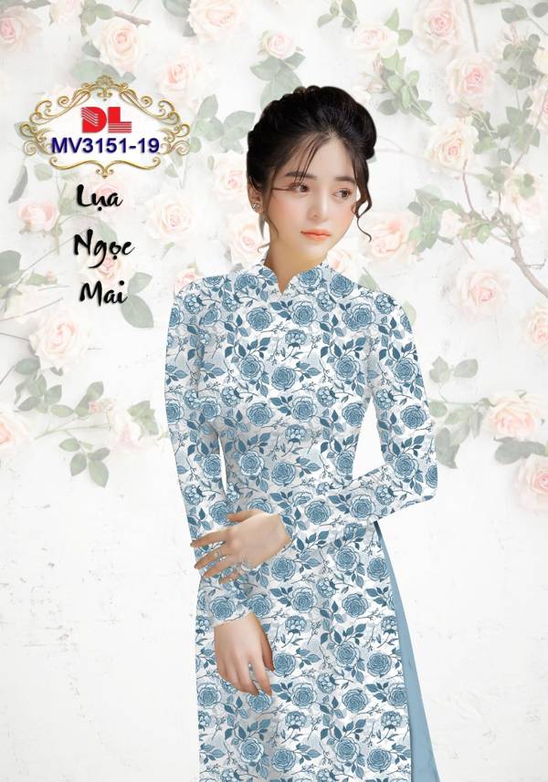 Vải Áo Dài Hoa Hồng Đều Độc Đáo AD MV3151