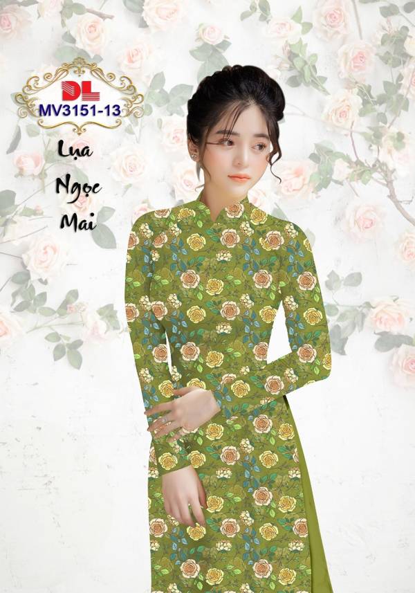 Vải Áo Dài Hoa Hồng Đều Độc Đáo AD MV3151