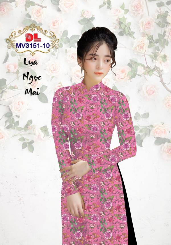 Vải Áo Dài Hoa Hồng Đều Độc Đáo AD MV3151