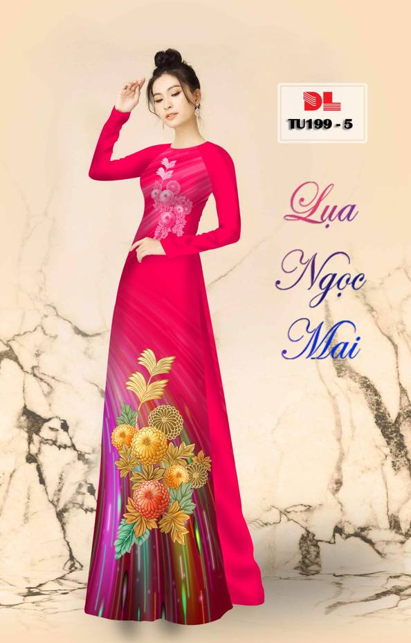 Vải Áo Dài Hoa In 3D Vừa Ra AD TU199 18 Vải Áo Dài Hoa In 3D Vừa Ra  AD TU199