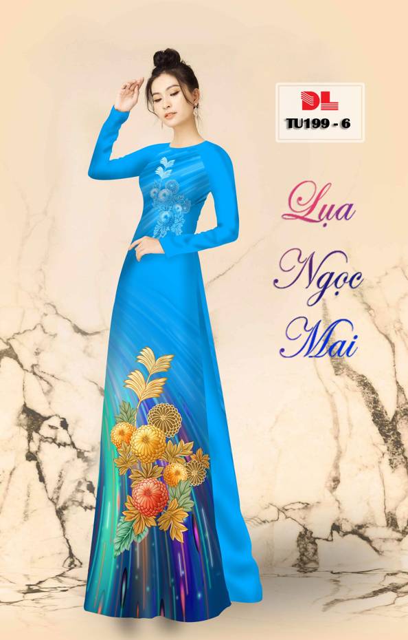 Vải Áo Dài Hoa In 3D Vừa Ra AD TU199 19 Vải Áo Dài Hoa In 3D Vừa Ra  AD TU199