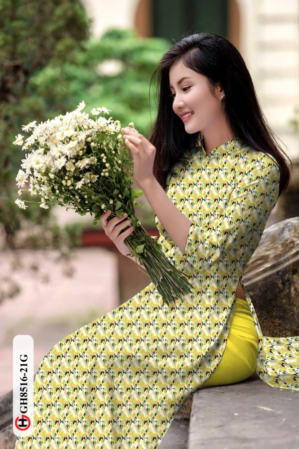 Vải Áo Dài Hoa Nhí Độc Đáo AD GH8516