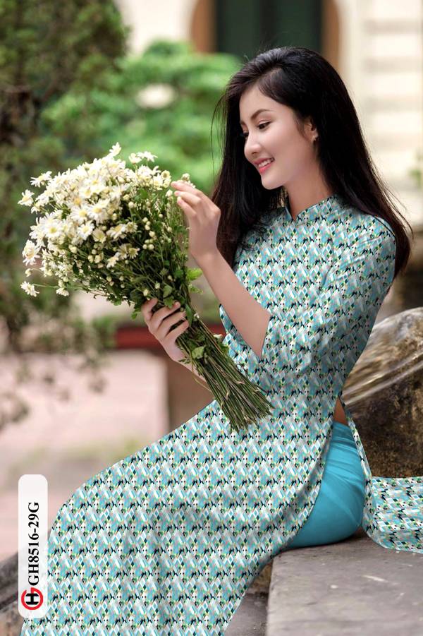 Vải Áo Dài Hoa Nhí Độc Đáo AD GH8516