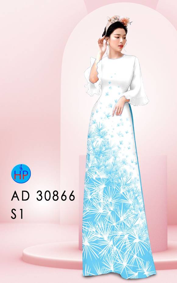 Vải Áo Dài Hoa In 3D Kiểu Mới AD 30866 41 Vải Áo Dài Hoa In 3D Kiểu Mới AD 30866