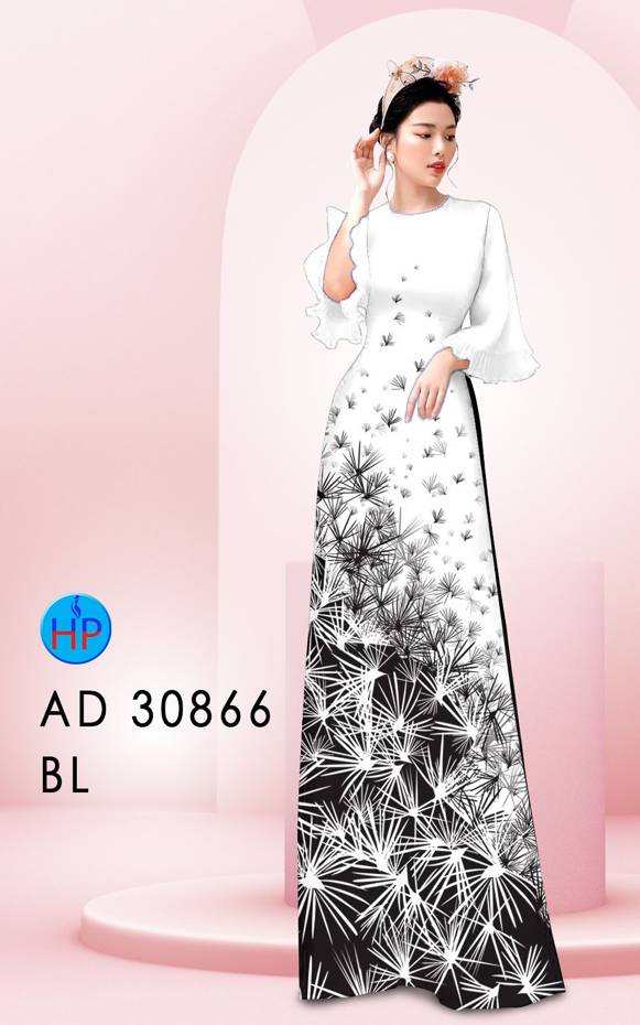 Vải Áo Dài Hoa In 3D Kiểu Mới AD 30866 48 Vải Áo Dài Hoa In 3D Kiểu Mới AD 30866