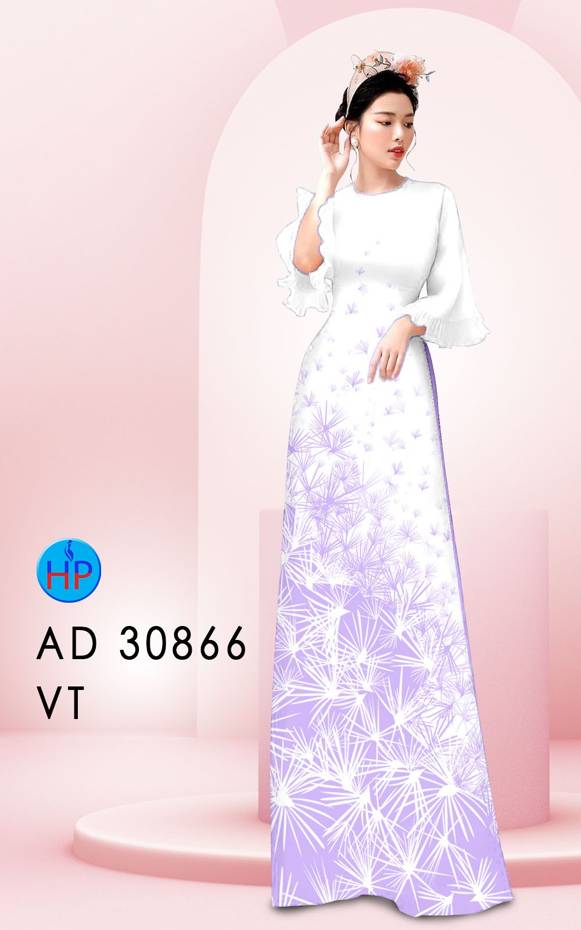 Vải Áo Dài Hoa In 3D Kiểu Mới AD 30866 52 Vải Áo Dài Hoa In 3D Kiểu Mới AD 30866