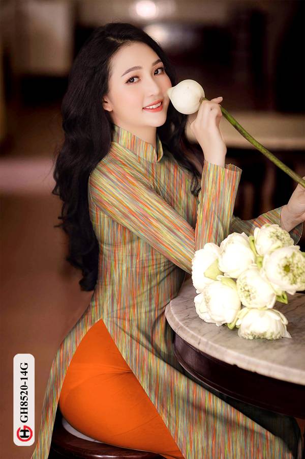 Vải Áo Dài Hoa Văn Độc Đáo AD GH8520 33 Vải Áo Dài Hoa Văn Độc Đáo AD GH8520