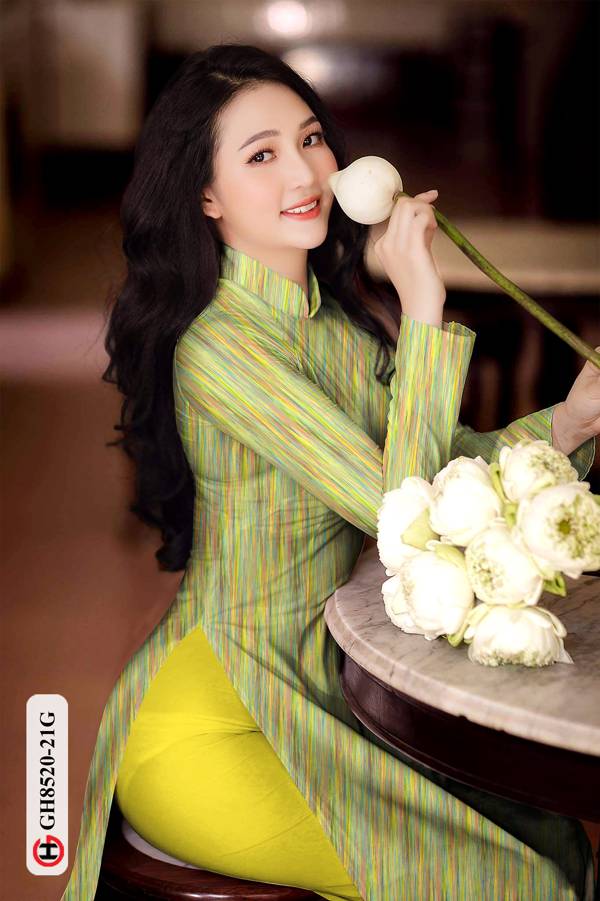 Vải Áo Dài Hoa Văn Độc Đáo AD GH8520 32 Vải Áo Dài Hoa Văn Độc Đáo AD GH8520