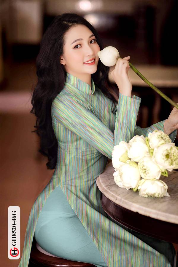 Vải Áo Dài Hoa Văn Độc Đáo AD GH8520 36 Vải Áo Dài Hoa Văn Độc Đáo AD GH8520