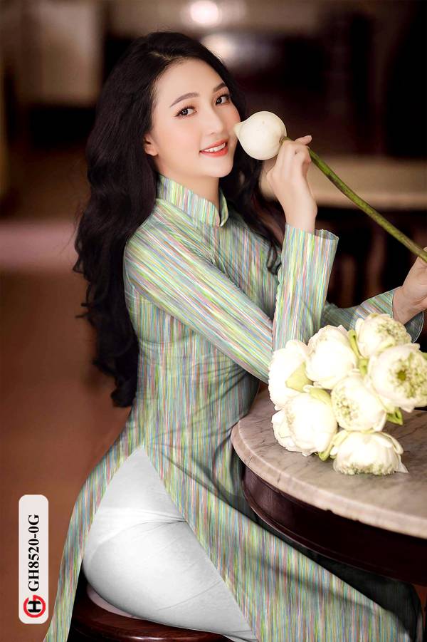 Vải Áo Dài Hoa Văn Độc Đáo AD GH8520 35 Vải Áo Dài Hoa Văn Độc Đáo AD GH8520