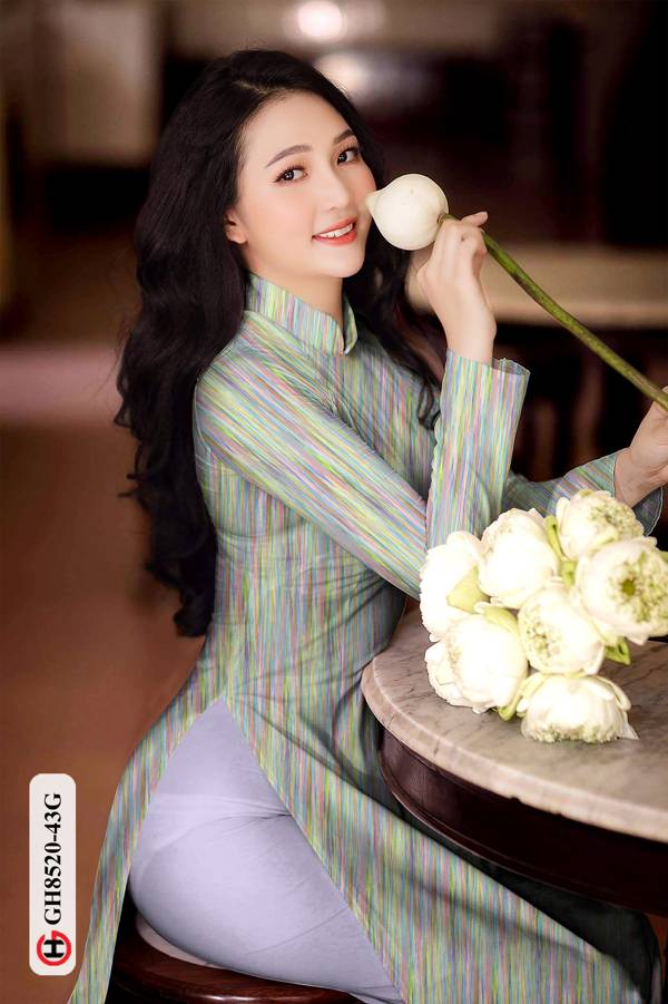 Vải Áo Dài Hoa Văn Độc Đáo AD GH8520 37 Vải Áo Dài Hoa Văn Độc Đáo AD GH8520