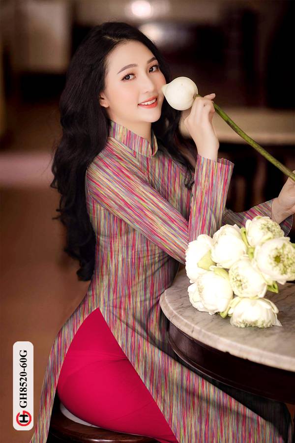 Vải Áo Dài Hoa Văn Độc Đáo AD GH8520 43 Vải Áo Dài Hoa Văn Độc Đáo AD GH8520