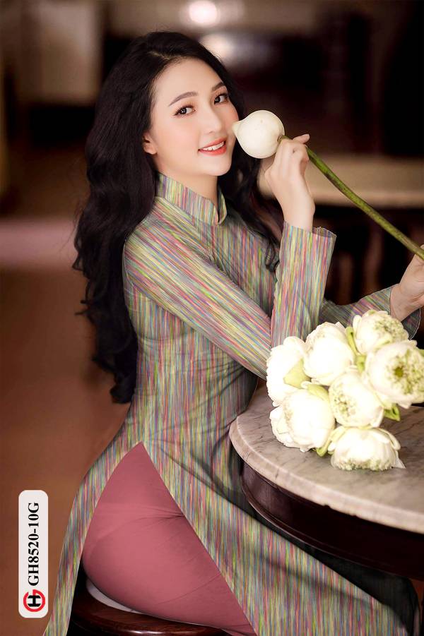 Vải Áo Dài Hoa Văn Độc Đáo AD GH8520 42 Vải Áo Dài Hoa Văn Độc Đáo AD GH8520