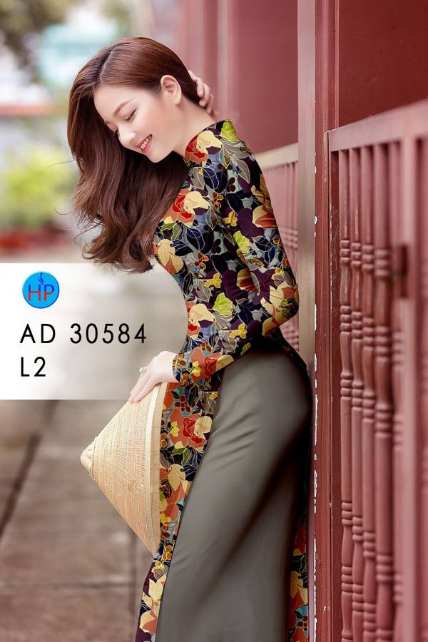Vải Áo Dài Hoa Đều Độc Đáo AD 30584