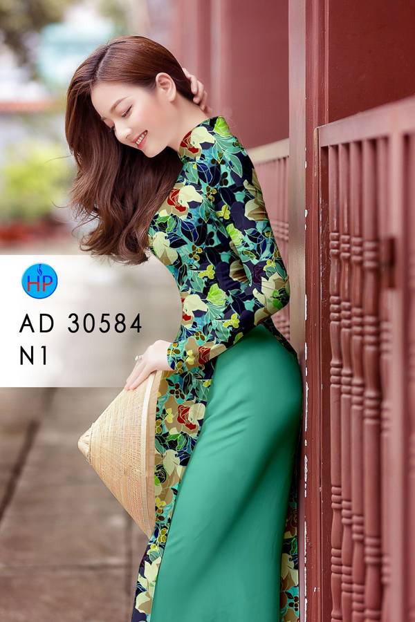 Vải Áo Dài Hoa Đều Độc Đáo AD 30584