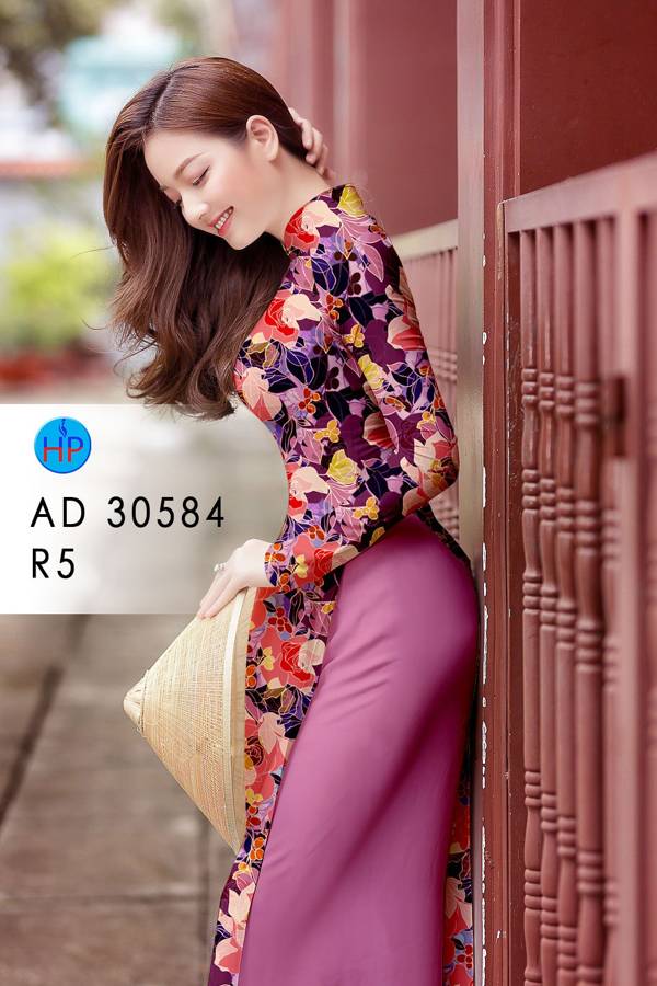 Vải Áo Dài Hoa Đều Độc Đáo AD 30584