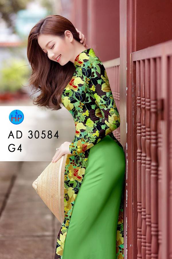 Vải Áo Dài Hoa Đều Độc Đáo AD 30584