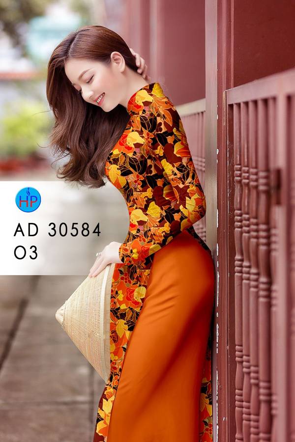 Vải Áo Dài Hoa Đều Độc Đáo AD 30584