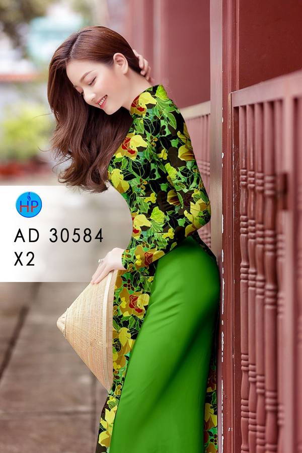Vải Áo Dài Hoa Đều Độc Đáo AD 30584