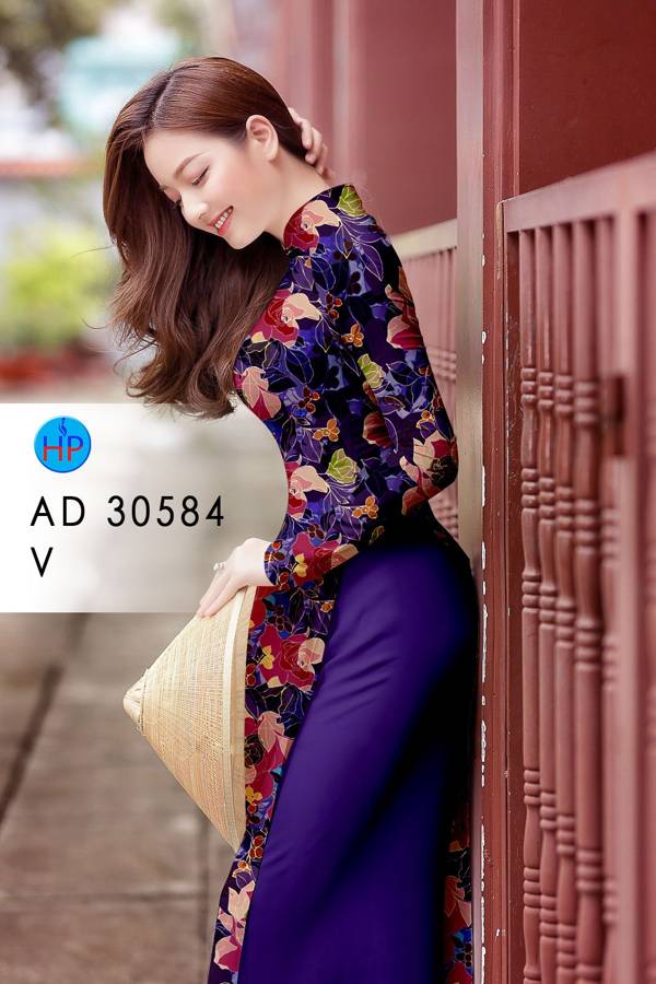 Vải Áo Dài Hoa Đều Độc Đáo AD 30584