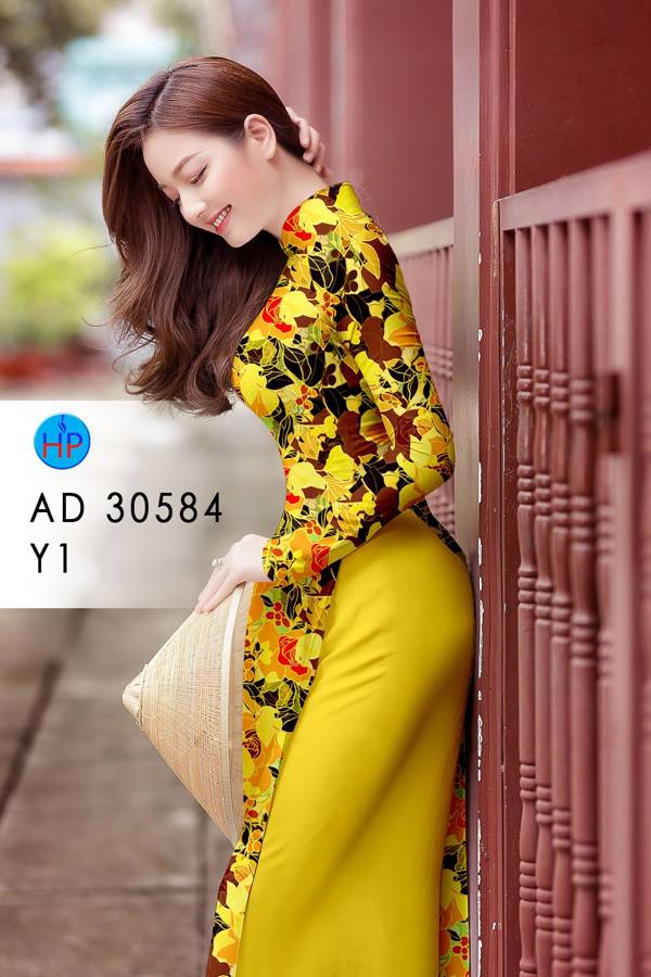Vải Áo Dài Hoa Đều Độc Đáo AD 30584