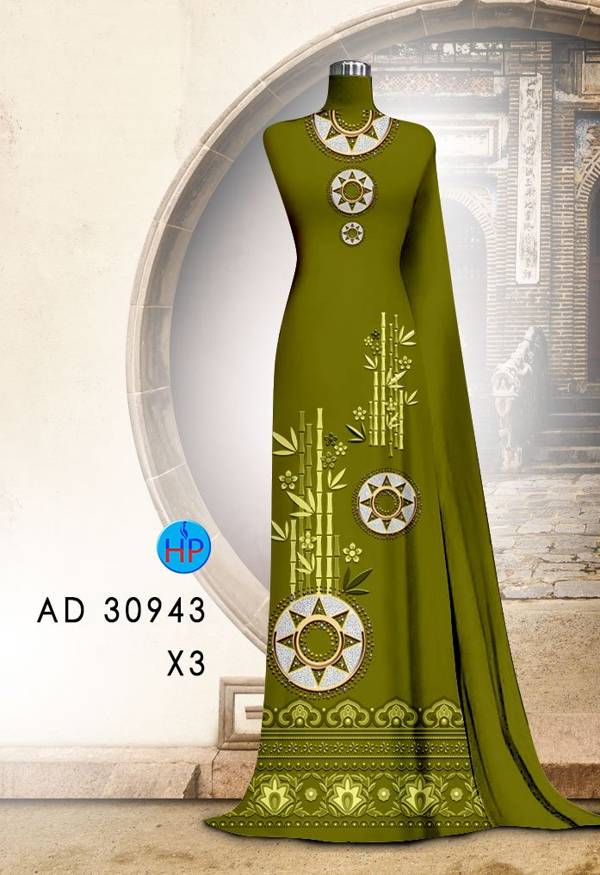 Vải Áo Dài Hoa Văn Độc Đáo AD 30943