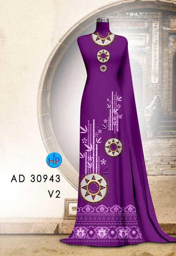 Vải Áo Dài Hoa Văn Độc Đáo AD 30943